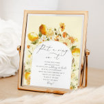 Floral lemon zegt geen poster van bruid vrijgezell<br><div class="desc">Floral lemon zegt geen bruid vrijgezellenfeest poster. Overeenkomende objecten beschikbaar.</div>