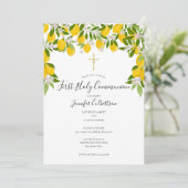 Floral Lemons Greenery  Kaart (Staand voorkant)