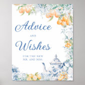 Floral & Lemons Vrijgezellenfeest Advies en Wensen Poster (Voorkant)