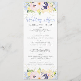Floral lente bruiloft menu Kaart
