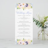 Floral lente bruiloft menu Kaart (Staand voorkant)