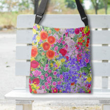 Floral  lente zomer boho kleurrijke canvas tas