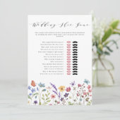 Floral lente zomer bruiloft schoen spel kaart (Staand voorkant)