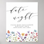 Floral lente zomer koppel date nacht ideeën poster (Voorkant)