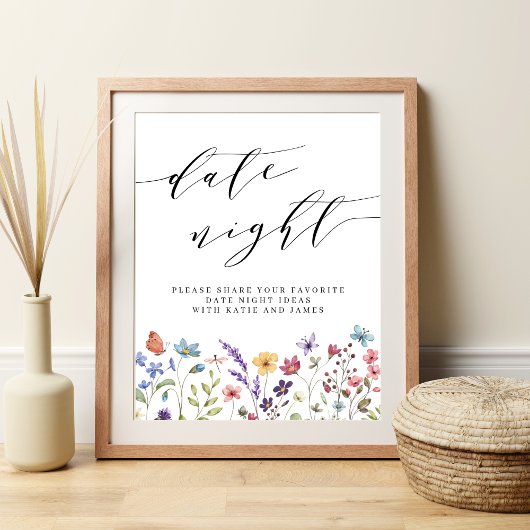 Floral lente zomer koppel date nacht ideeën poster