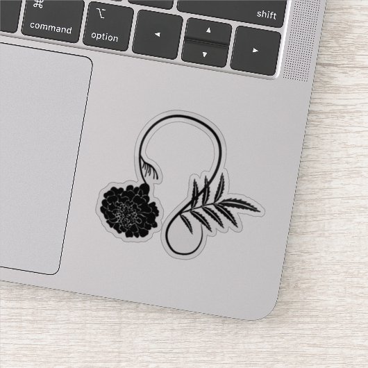 Floral Leo astrology zodiac-teken Sticker (Detail)