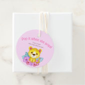 Floral Leopard Pop het als ze Pop Bedankjes Labels (In situ)