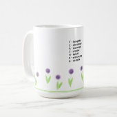 Floral leraar akrotisch ontwerp koffiemok (Voorkant links)