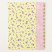 Floral leraar Planner Geel Roze  bloemen (Achterkant)