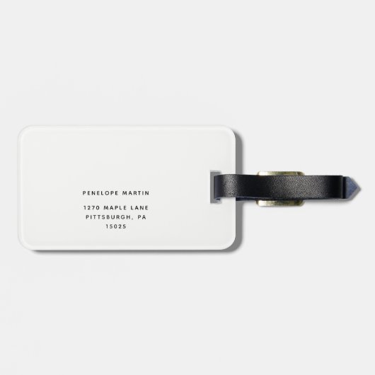 Floral Let's Go Bagagelabel (Achterkant horizontaal)