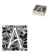 Floral Letter A Rubberstempel (Gestempeld)