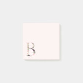Floral Letter "B" Monogram Post-it Notes (Voorkant)