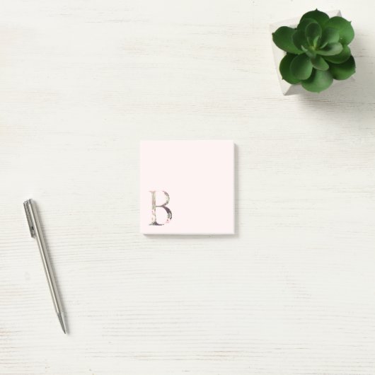 Floral Letter "B" Monogram Post-it Notes (Kantoor)