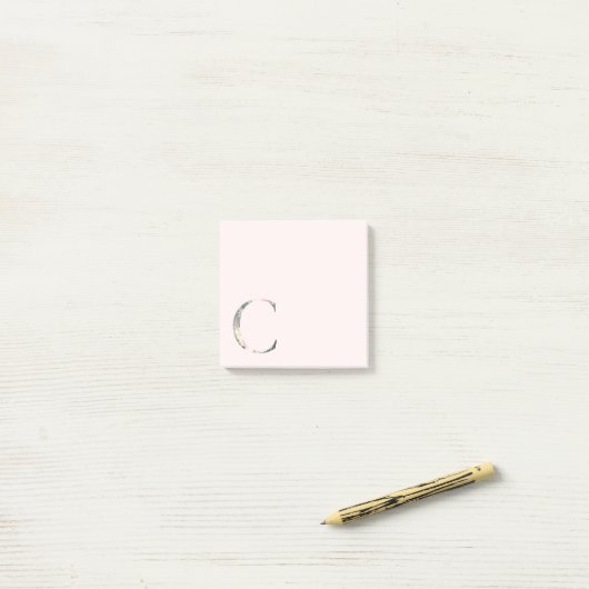 Floral Letter "C" Monogram Post-it Notes (Op bureau)