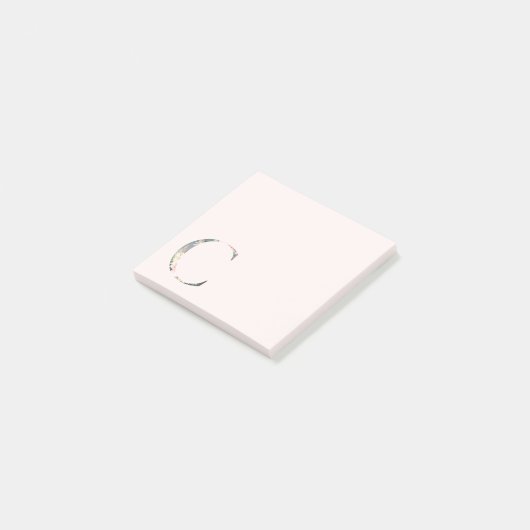 Floral Letter "C" Monogram Post-it Notes (Schuin)