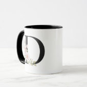 Floral Letter D Logo Mok (Voorkant links)