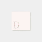 Floral Letter "D" Monogram Post-it Notes (Voorkant)