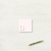 Floral Letter "D" Monogram Post-it Notes (Op bureau)