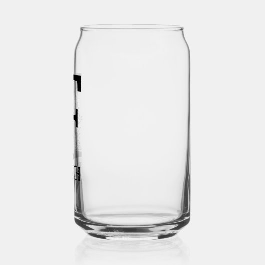 Floral Letter F Monogram and Personalized Name Blikvorm Glas (Links)