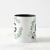 Floral Letter G Initial Coffee Mug Mok (Midden)
