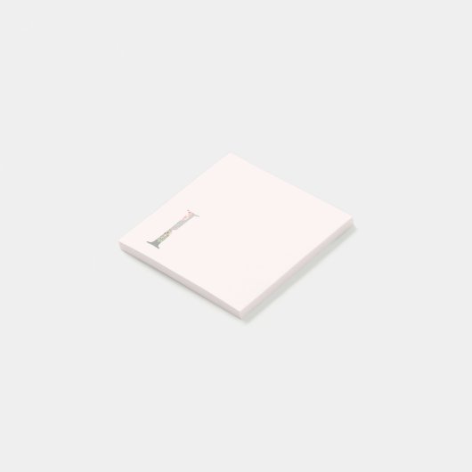 Floral Letter "I" Monogram Post-it® Notes (Schuin)