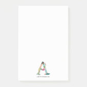 Floral Letter Monogram Initiaal - A Post-it® Notes (Voorkant)