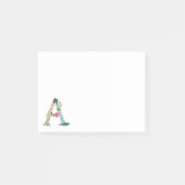 Floral Letter Monogram Initiaal - A Post-it® Notes (Voorkant)