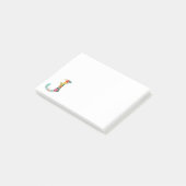 Floral Letter Monogram Initiaal - J - Post-it® Notes (Schuin)