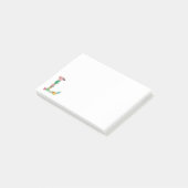 Floral Letter Monogram Initiaal - L - Post-it® Notes (Schuin)