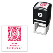 Floral  letter O Zelfinktende Stempel (In situ)