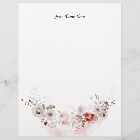 Floral Letterhead (Voorkant)