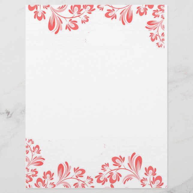 Floral Letterhead Briefhoofd (Voorkant)