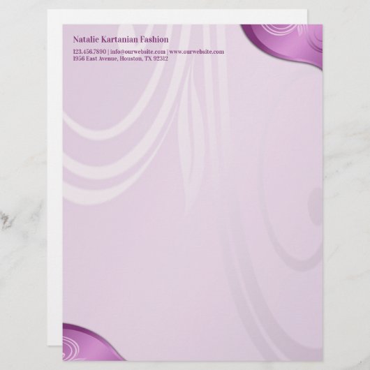 Floral Letterhead Custom Briefhoofd (Voorkant / Achterkant)