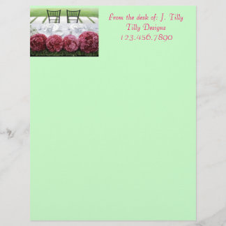 Floral letterhead, van het bureau van: J. Til... Gepersonaliseerd Briefhoofd