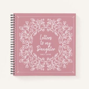 Floral Letters voor Mijn Daughter Keepomwille Jour Notitieboek