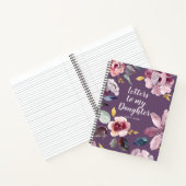 Floral Letters voor Mijn Daughter Keepomwille Jour Notitieboek (Binnen)