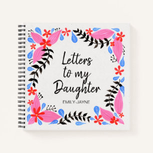 Floral Letters voor Mijn Daughter Keepomwille Jour Notitieboek