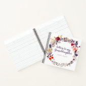 Floral Letters voor mijn kleindochter Keepslag Notitieboek (Binnen)
