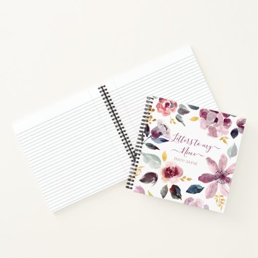 Floral Letters voor Mijn niece Keepomwille Journal Notitieboek (Binnen)