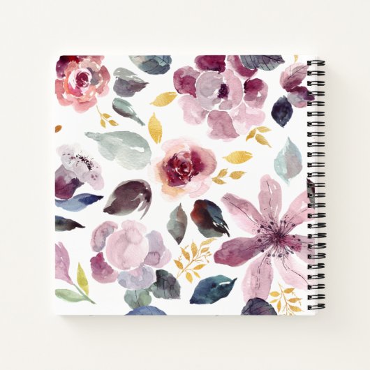 Floral Letters voor Mijn niece Keepomwille Journal Notitieboek (Achterkant)