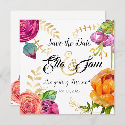 Floral leuke bruiloft (Voorkant / Achterkant)