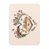 Floral Librarian Heart Magneet (Verticaal)