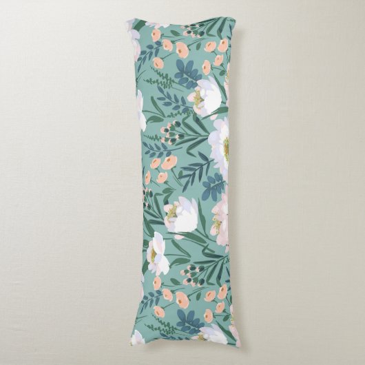  Floral Lichaamskussen (Voorkant Verticaal)