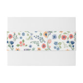 Floral liefde Belly Band Uitnodigingen Wikkel (Achterkant Voorbeeld)