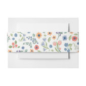 Floral liefde Belly Band Uitnodigingen Wikkel (Voorkant Voorbeeld)