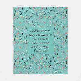 FLORAL Light Blauwgroen | Vredesslaapstand | CHRIS Fleece Deken