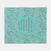 FLORAL Light Blauwgroen | Vredesslaapstand | CHRIS Fleece Deken (Voorkant (Horizontaal))