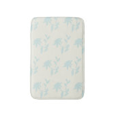  Floral | Light Blue Flowers Bath Mat (Voorkant Verticaal)