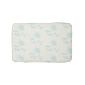 Floral | Light Blue Flowers Bath Mat (Voorkant)