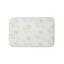  Floral | Light Blue Flowers Bath Mat